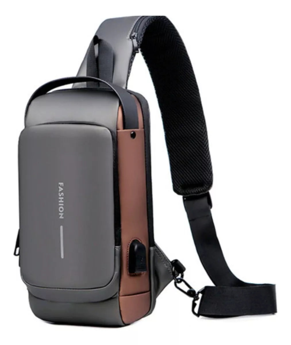 Bolsa Transversal Anti-Furto com Carregamento USB