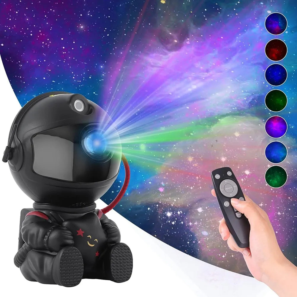 Luminária Astronauta Projetor Galáxia Led Nebulosa Estrelado
