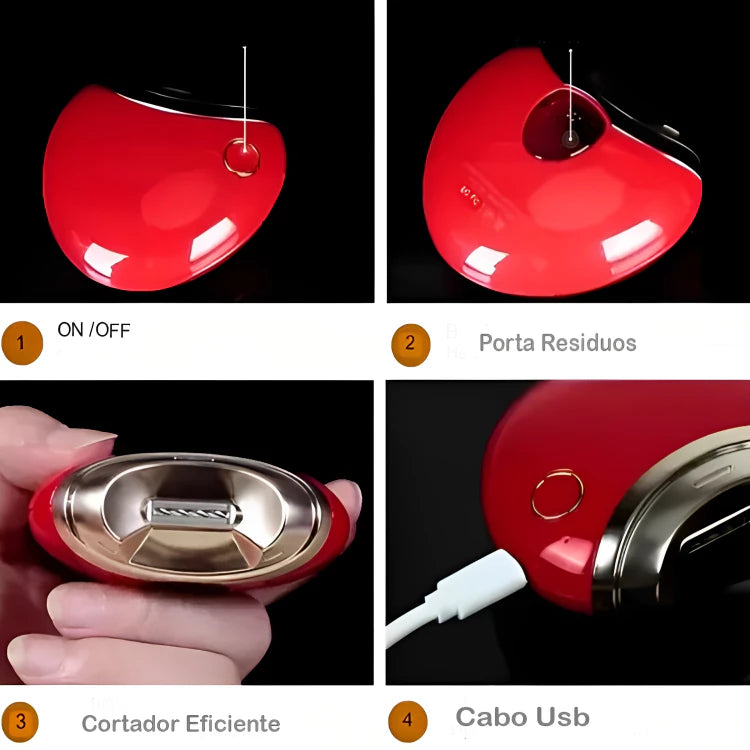 Cortador de Unhas Automático Para Uso Adulto/ Crianças/Bebê/Proteção de dedos Manicure Recarregável Usb
