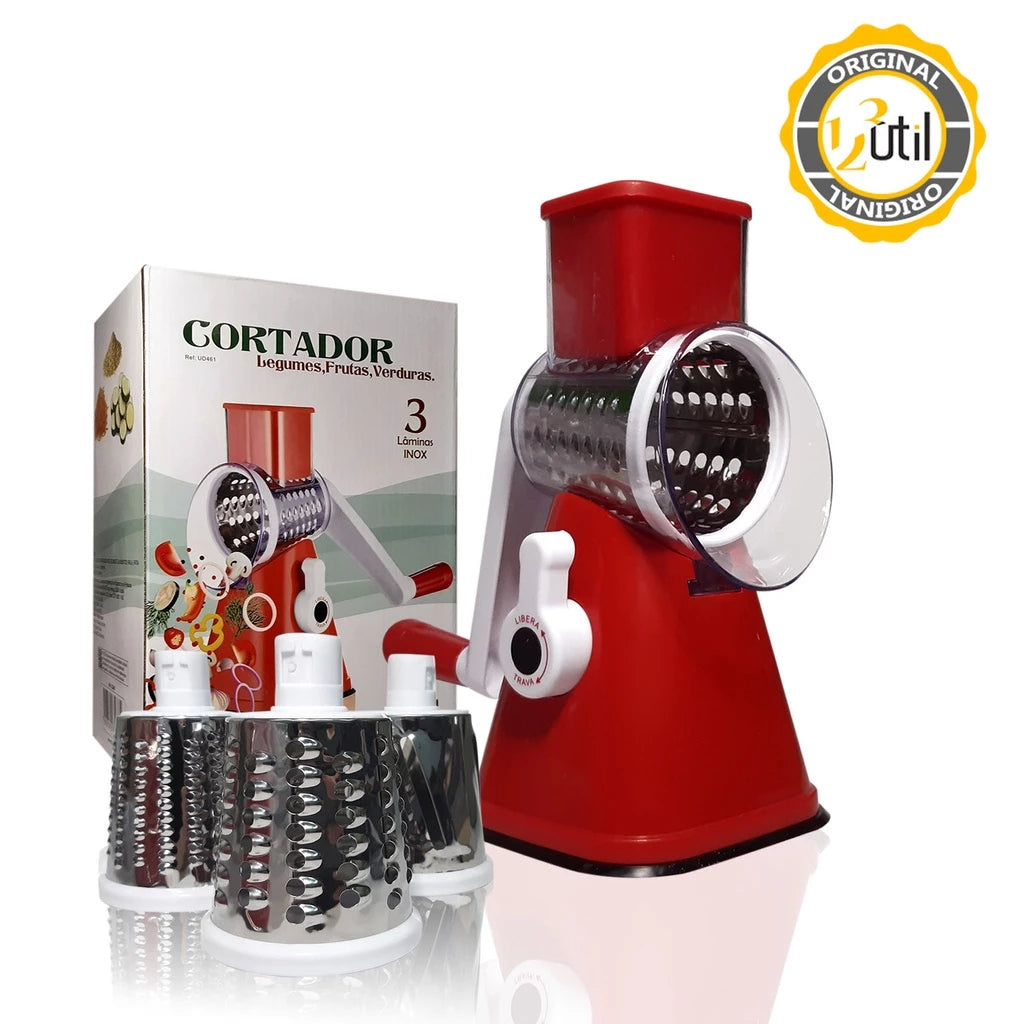 Fatiador Mandoline De Legumes Frutas e Verduras 3 em 1